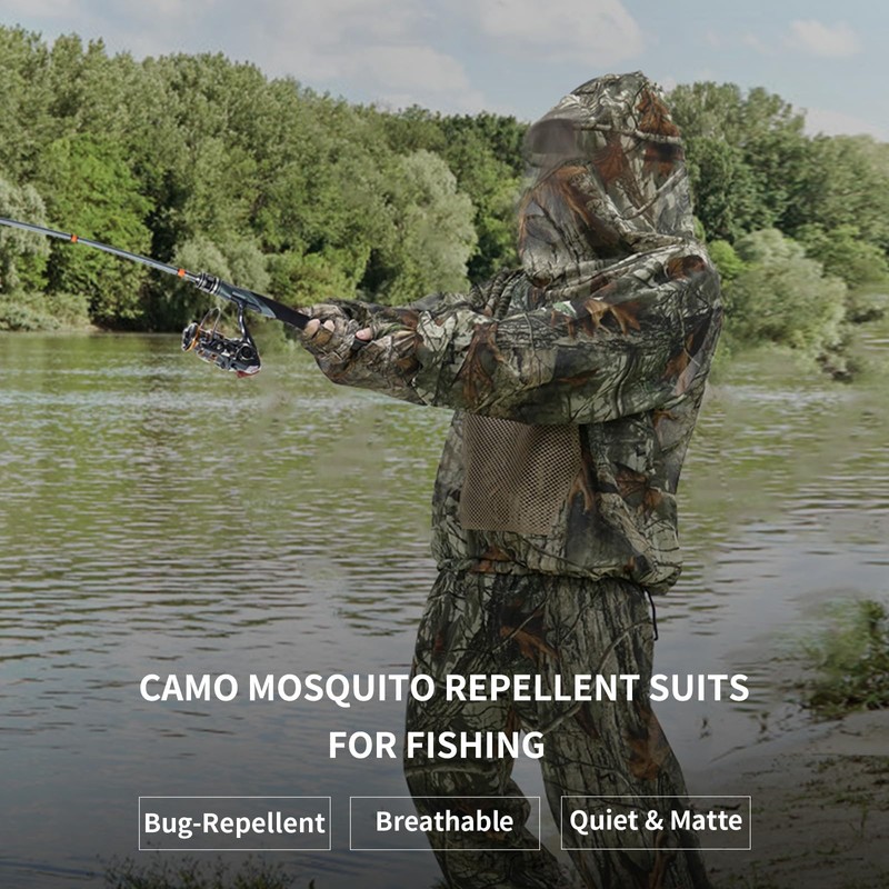 LOOGU Mosquito Suits, Net Bug Pants & Jacket Hood Sets
