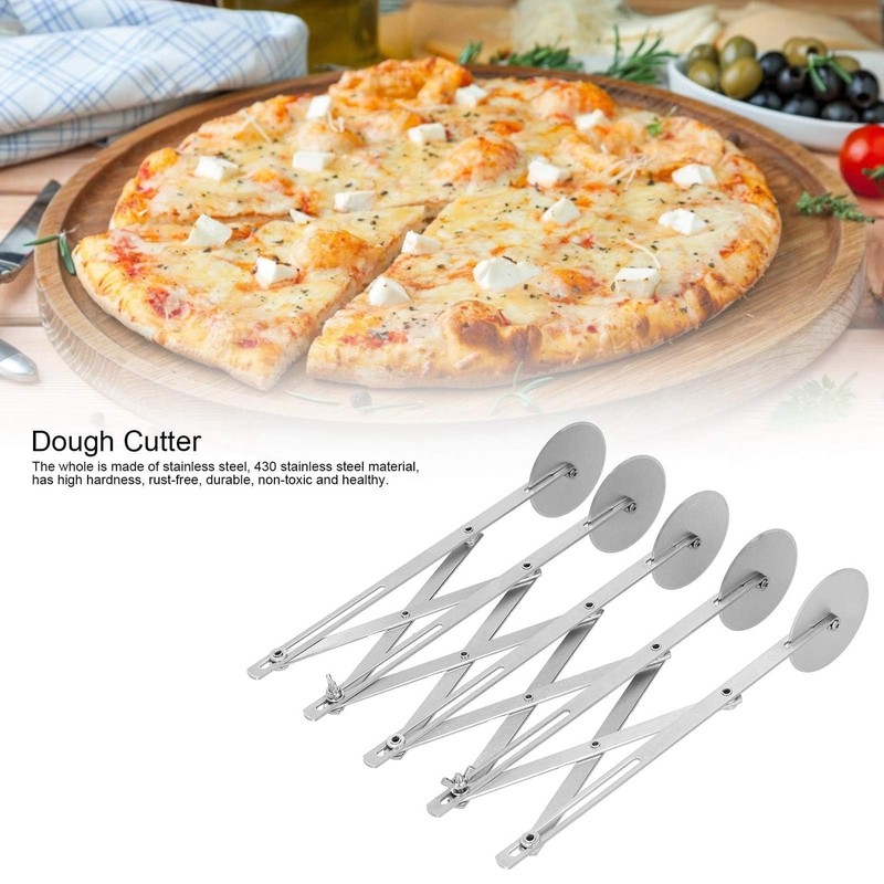 Dough Cutter, Wheel Pastry Cutter Stainless Steel Dough Cutter Foldable