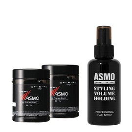 ASMO black powder 2 x + black mist / 애즈모 흑채 파우더 2개 + 미스트 흑색