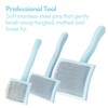 Pet Slicker Brush With Soft Massage Grooming Stainless Steel Pins