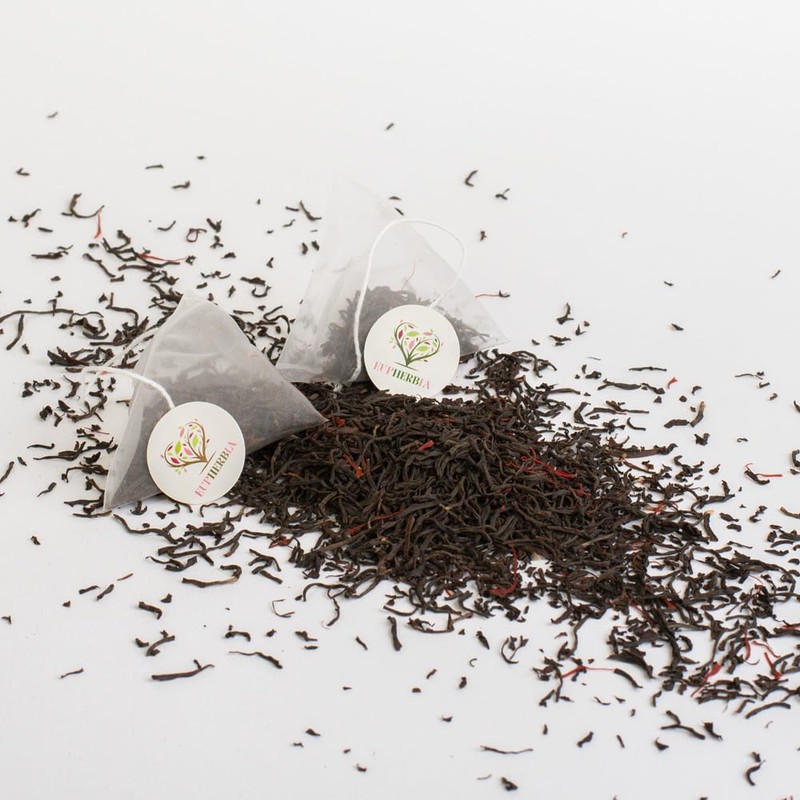 Eupherbia Saffron Black Tea, Handpicked, Highland Grown Whole Leaf Tea,
