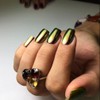 Mirror Metal Ombre Green Press on Nails Medium Short Square