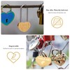 VeYocilk 2PCS Love Lock Single Heart Gold Padlock:3.5" 50mm Engraved