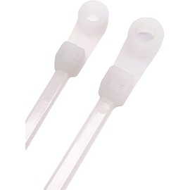 Electriduct 12" Nylon Mounting Cable Ties Plastic Mount Head Screw Zip Ties - 50 lbs - 500 Pack - Clear/Natural/White