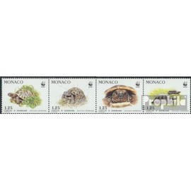 Prophila Collection Monaco 2046-2049 Viererstreifen (kompl.Ausg.) postfrisch ** MNH 1991 Landschildkröten (Briefmarken für Sammler) Amphibien/Reptilien/Saurier