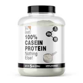 It's Just! - 100% Casein Protein Powder, Made in USA, No Added Flavors or Sweeteners (Unflavored, 5 Pound (Pack of 1))