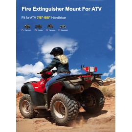 ZIDIYORUO ATV Fire Extinguisher Mount Kits, Quick Release Quad Fire Extinguisher Holder Bracket for ATV Quad Motorcycle 7/8“-9/8" Handlebars, Compatible with Yamaha /Polaris/Honda/Can Am/Kawasaki