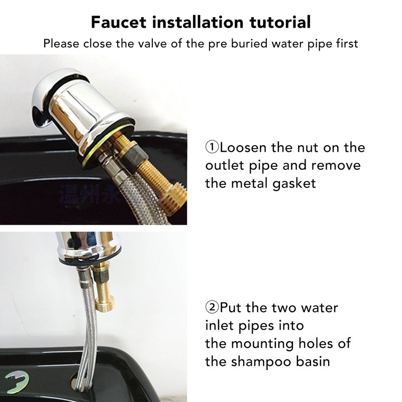 Salon Shampoo Basin Faucet Mixing Valve Professional Shampoo Bowl Faucet