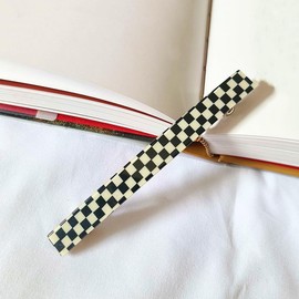 Tortoise Shell Cellulose Acetate Hair Barrettes, Long Rectangular Checkered Hair Clips for Women Mom Fine Thin Thick Ponytail Holder Clamp Fashion Accessories Automatic Clasp Hairgrips (4 Pack)