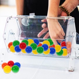 MAGICLULU Pack of 50 raffle balls, lottery hollow balls, small fillable balls, ornament, without number, for party gifts, 4 cm, mixed colours