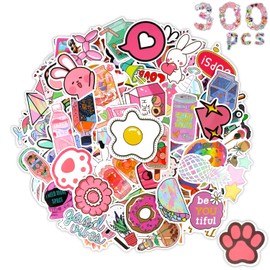 Pegatinas para Niños, 300 Pegatinas Kawaii, Calcomanias Decorativas de Alta Calidad HD Impermeables y Dibujos Animados para Laptop, Botella de Agua, Regalos para Niños, Adolescentes, Niñas y Adultos