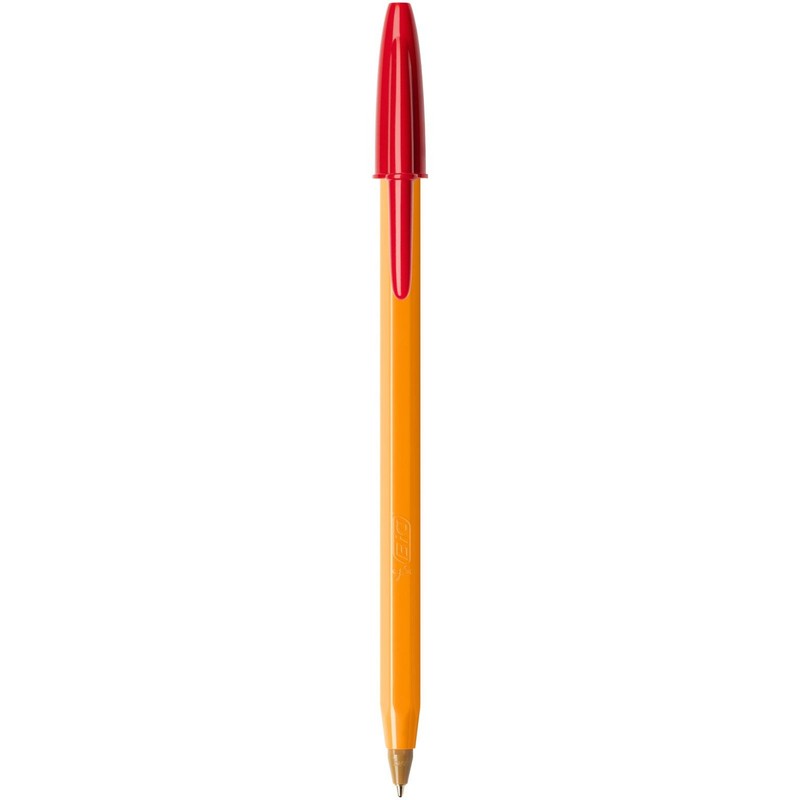 BIC Orange Fine Ballpoint Pens, Fine Point (0.8 mm), Red