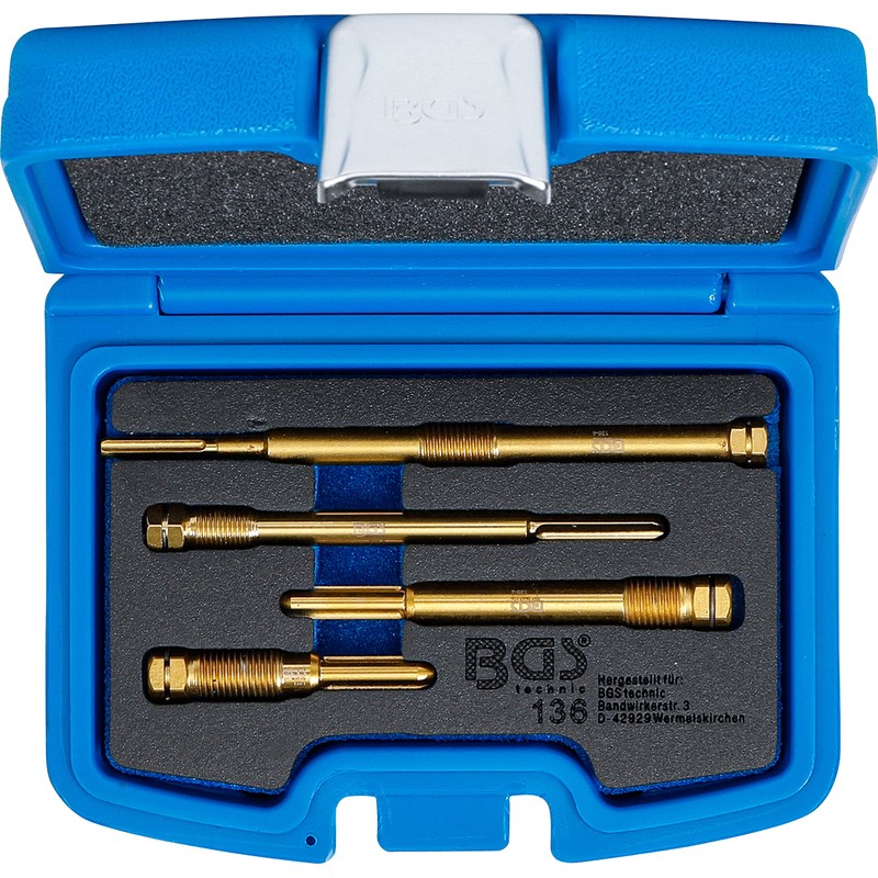 Bgs 136 - Reamer set, glow plugs