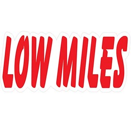 Ez-line Vinyl Number Slogans for Car Lots 2 Dozen Large Windshield Decal Stickers Dealership Numbers (Low Miles)