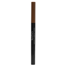 Natio Australia Angled Eyebrow Pencil Medium Brown 0.2g - Mechanical Eye Brow Pencil, Slim Eyebrow Pencil, Buildable Formula, Smudge-Proof, Long Lasting, Built-In Grooming Brush - Cruelty Free