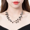 BULINLIN Crystal Layered Statement Necklace for Women, Shell Choker Necklace