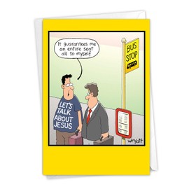 NobleWorks - 1 Hilarious Greeting Card for Birthday - Funny Birthday Cartoon, Comic Notecard - Obsessive Compression Disorder C4855BDG