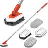 JEHONN Shower Cleaning Brush, Tub Tile Scrubber with Telescopic 51