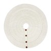 LimBridge Knitted Christmas Tree Skirt: 36 Inch Cream 5-Circle Edge