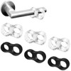 6pcs Door Handle Buffers, 8-Shaped Transparent Door Stopper Latch, Door
