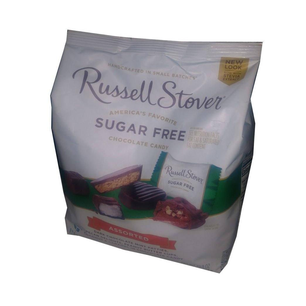 Russell Stover Sugar-Free Chocolate Candy Assortment Sampler 19.9 Ounce Bag
