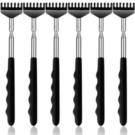 Yexixsr 6 Pack Back Scratcher Extendable Back Massager, Stocking Stuffers Tools for Men Women Kids Adults, Telescoping Back Scratchers with Rubber Handles