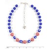 Style ARThouse Stars and Stripes, American Flag Choker Necklace, 16