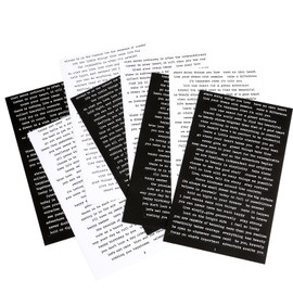 KINBOM 8 Sheets Phrase Stickers, Scrapbook Stickers, Vintage Stickers, English Inspirational Quotes Stickers for Scrapbooking, Diary, Collage, Notebook, Album, DIY Crafts (Black, White)