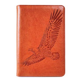 Eagle Refillable Faux Leather Journal by SohoSpark, Mens Journal, 6x8 Vegan Lined Writing Journal for Women