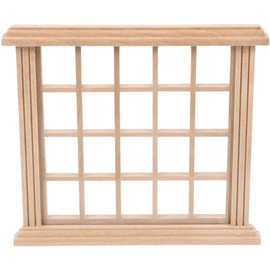 TOYANDONA Dollhouse Window 1:12 Scale DIY Miniature Wooden Furniture Model Small Empty Wooden Ornaments Tiny Bedroom Window Frame Mini Dollhouse Accessories Photography Props