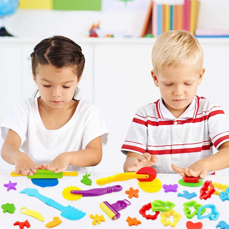 Oun Nana Dough Tools Set for Kids 20 PCS Dough