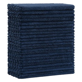 24 Pack Kitchen Cloths Dish Towels (7" x 9", Navy Blue)