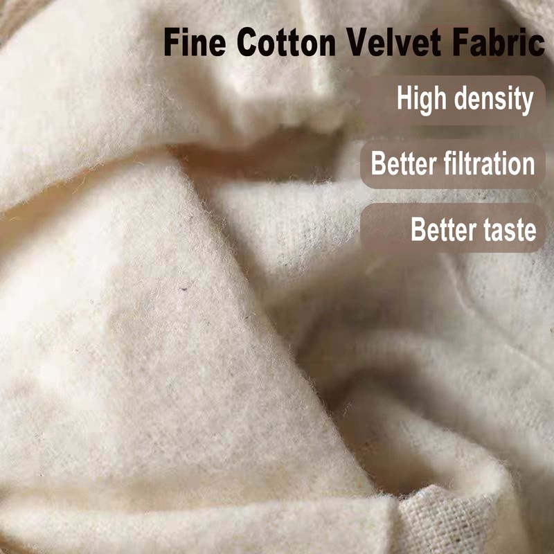 2 Pack Cloth Coffee Filter, Reusable Coffee Sock Filter, Flannel