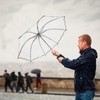 VALICLUD Portable Sun and Umbrella, Transparent Foldable Umbrella, Windproof Compact