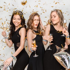 Teling 500 Pack VIP Plastic Wristbands Bracelets Party for Events VIP Custom Wristbands Plastic Bracelets Tear proof Waterproof Wrist Bands Arm Bands for Events Concerts(Glitter Silver)