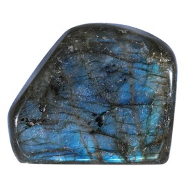 mookaitedecor 100-200g Labradorite Crystal Stone Ornament Self Standing Specimen Healing Crystal Home Decor, Irregular Labradorite Palm Worry Stone Reiki Healing Stones and Crystals for Display