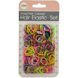 500 Pack Colored Hair Elastics Set, Essential for Your Hair Accessory Collection, Secure, Snag Free, Stretchy, and Perfect for Creating Unique Hairstyles While Keeping Hair in Place All Day