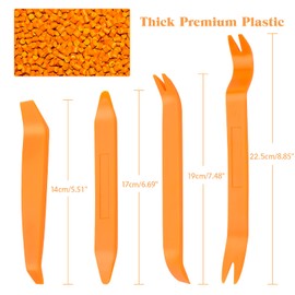 KLTECH 4Pcs Auto Door Clip Panel Trim Removal Tool Kits Thick Plastic Car Tools for Car Dash Radio Audio Installer Pry Tool with Paper Box