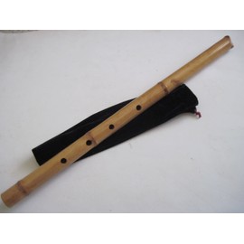 Mizumori 1.8 Pentatonic Shakuhachi - Traditional Zen Instrument, Bamboo Wood, D Major, With Velvet Sleeve Bag