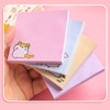 4 Pack 80Sheets Per Pack 3.15x3.15in Self-Stick Note Pads, Kawaii