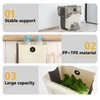 Jiayaus Collapsible Kitchen Trash Can Hanging Trash Can with 3