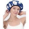 YIZIJIZI Terry Lined Shower Cap,Triple Layer Large Cap for Women,Shower