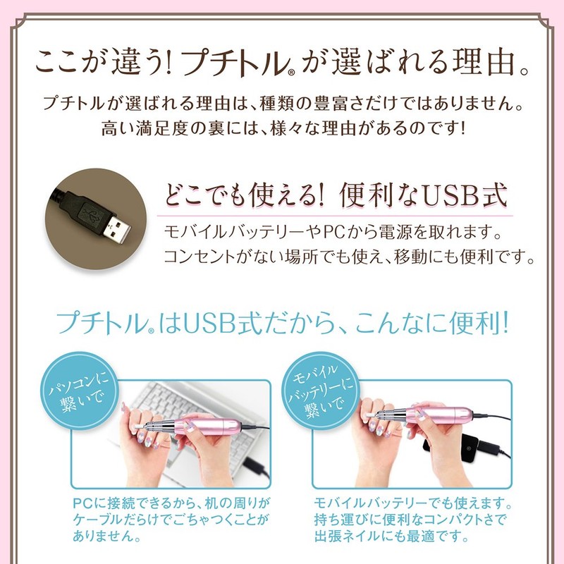 Nail Machine Petitor S (Pink) Nail Machine Nail Drill Nail