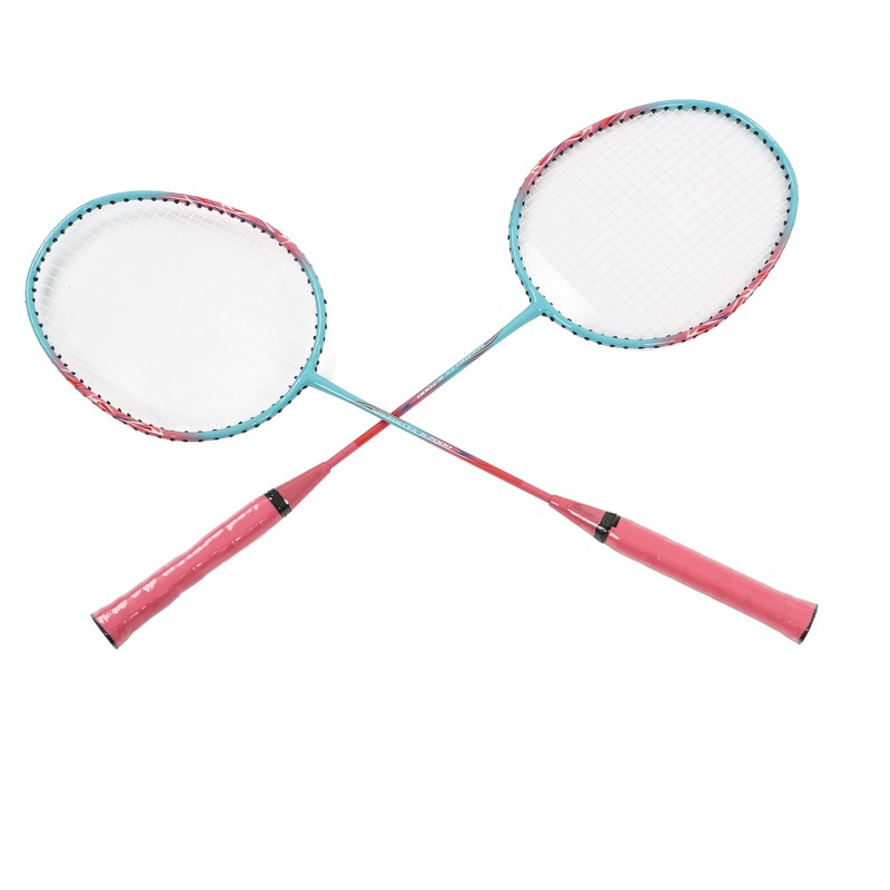 Badminton Racket Lightweight Portable Iron Alloy Frame Double Badminton Racquets