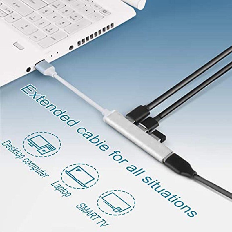 Tec-Digi USB 3.0 Hub Aluminum Alloy 4-Port Adapter, Ultra Slim