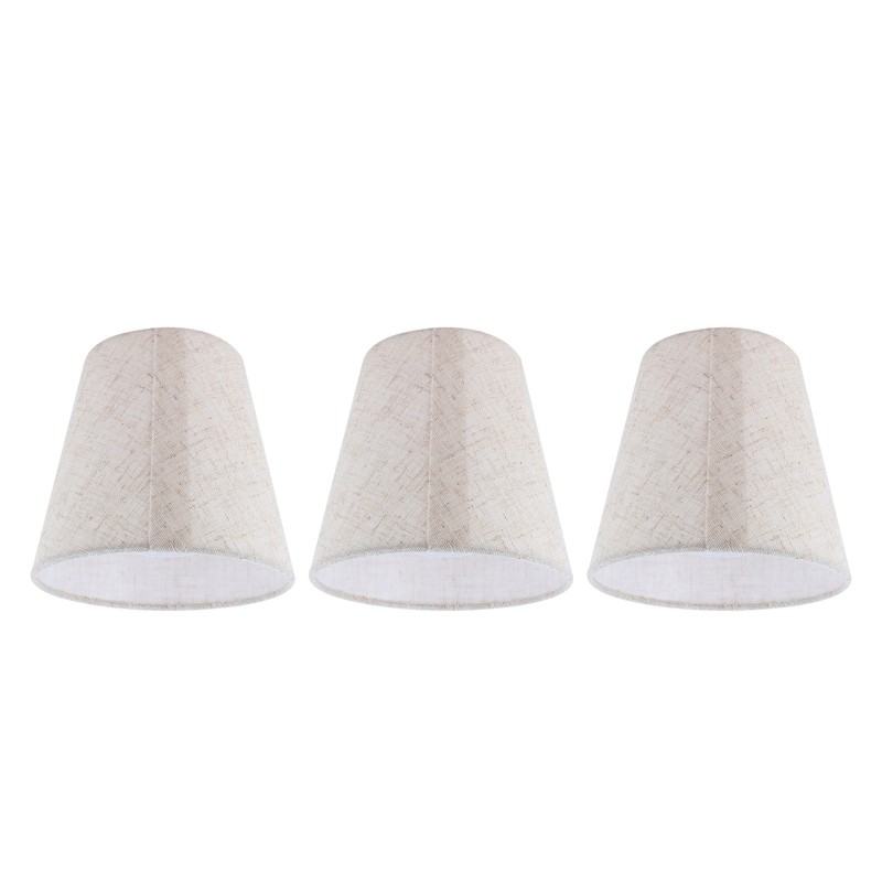 3PCS Linen Cloth Lamp Shade E14 Meson Lampshade for Candle