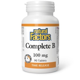 Natural Factors Complete B Time Release 100 mg, B Vitamin Complex, 90 Tablets