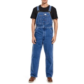 HISEA Men's Denim Bib Overalls, Men's Overalls Workwear with Adjustable Straps and Convenient Tool Pockets