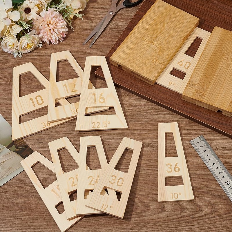 BENECREAT 9PCS Segmented Bowl Wedgies, Almond White Trapezoidal Segmented Bowl