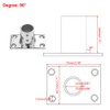 Stainless Steel Heavy Duty Boat Hand Rail Fitting, 90 Degree